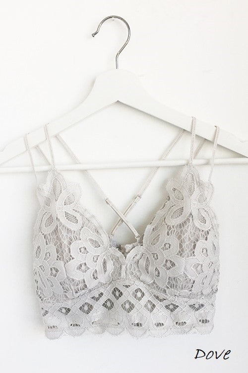 Hattie Crochet Lace Bralette | Dove