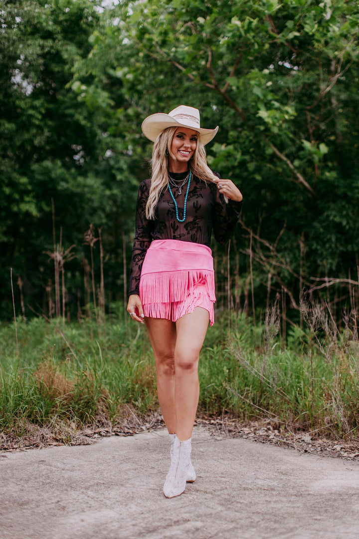 Western Rodeo 3D Printed Mesh Top | Black