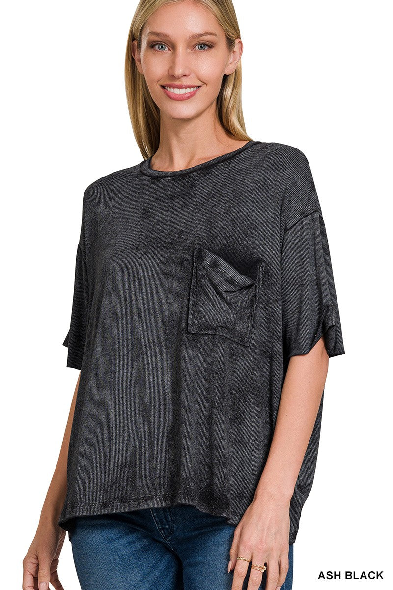 Wrenlee Washed Tee | Ash Black