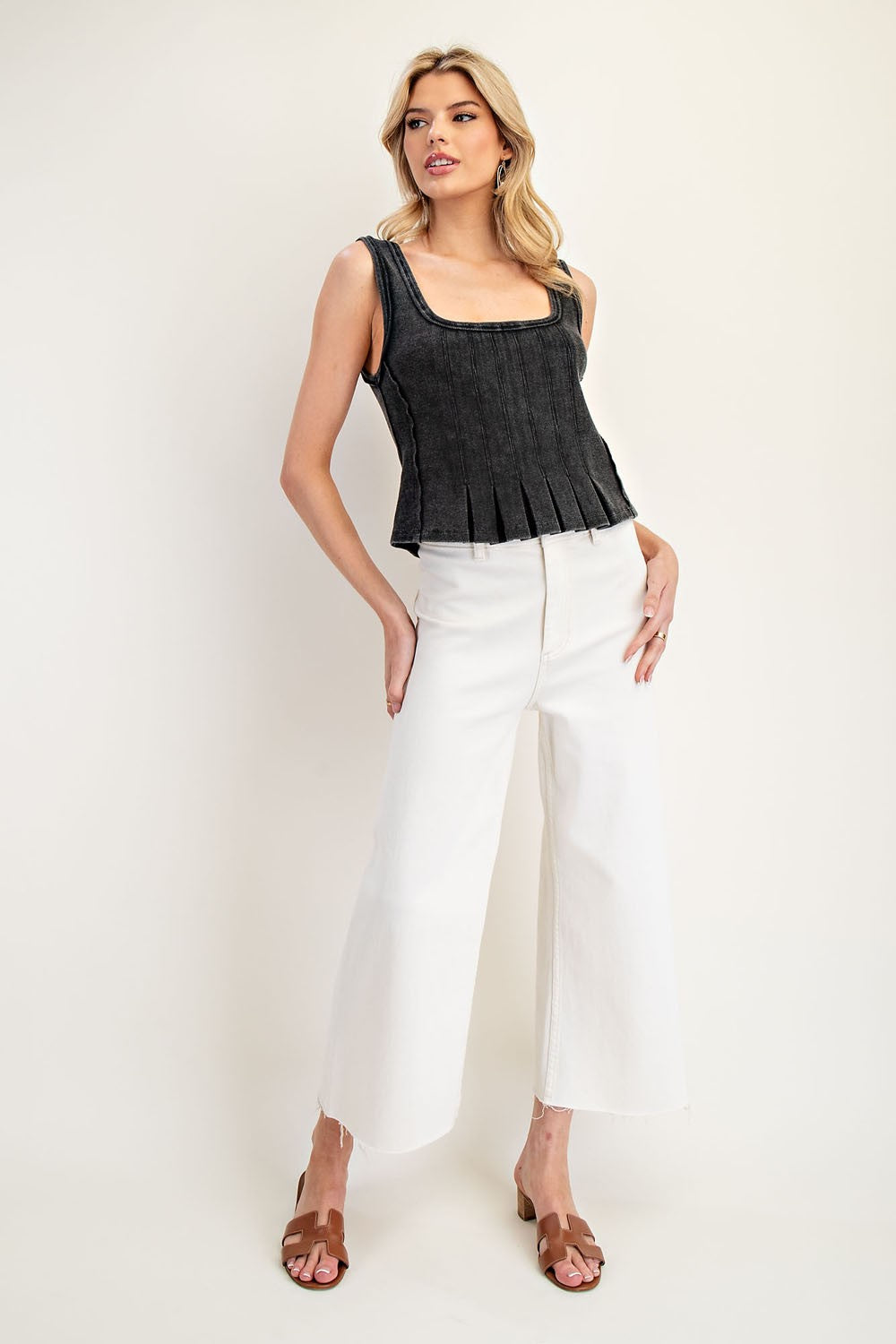 Shadow Breeze Square Neck Top