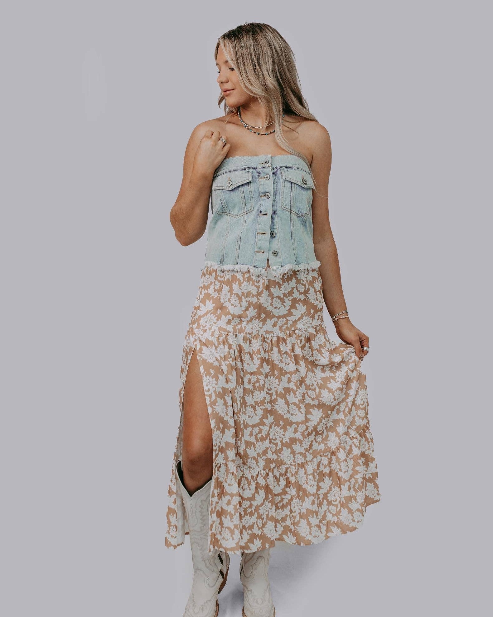 Ranchland Blues Strapless Top