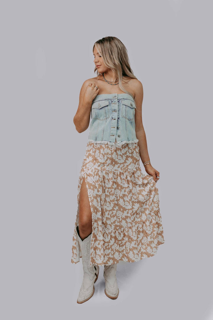 Ranchland Blues Strapless Top