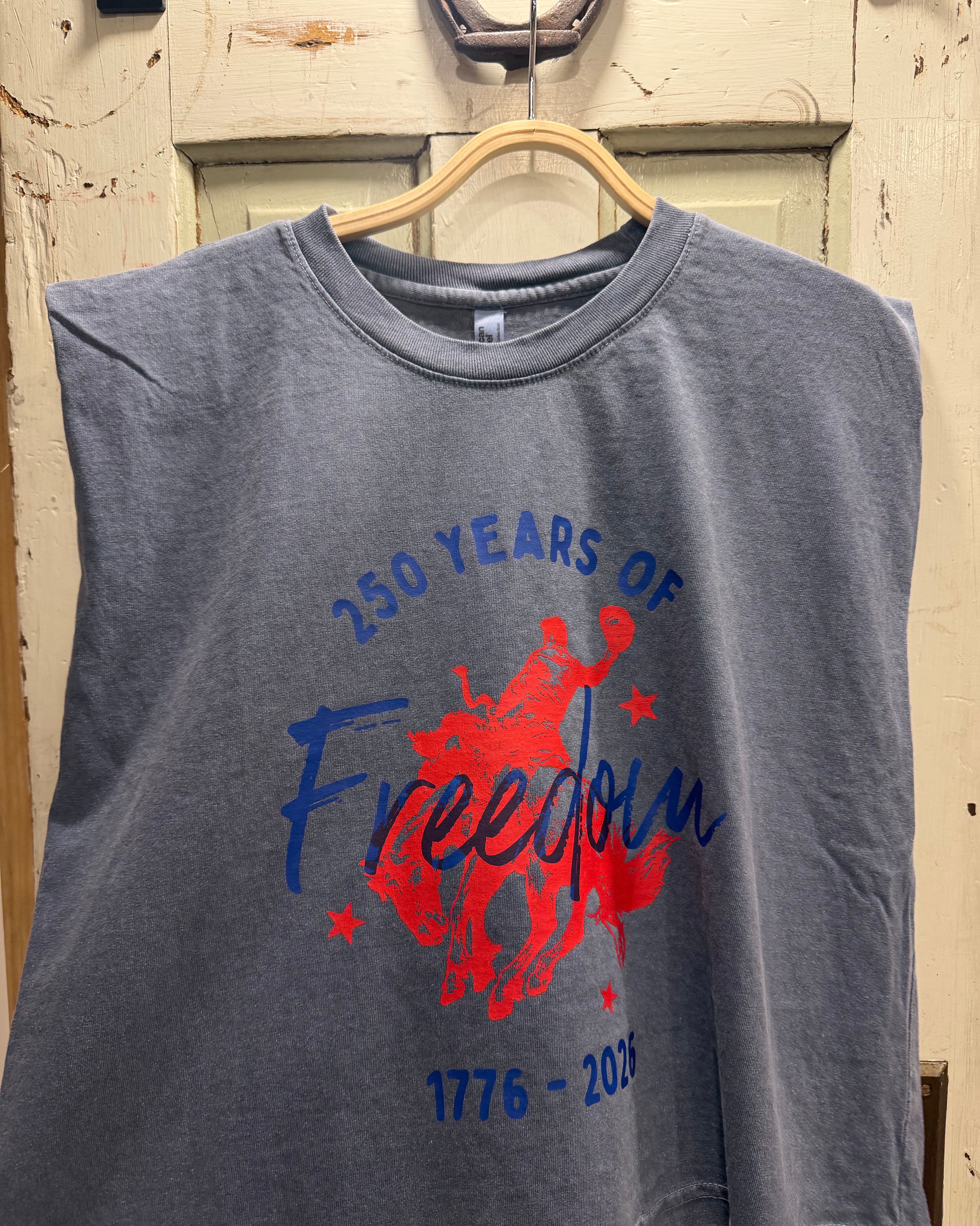 250 Years of Freedom Navy Muscle Tee