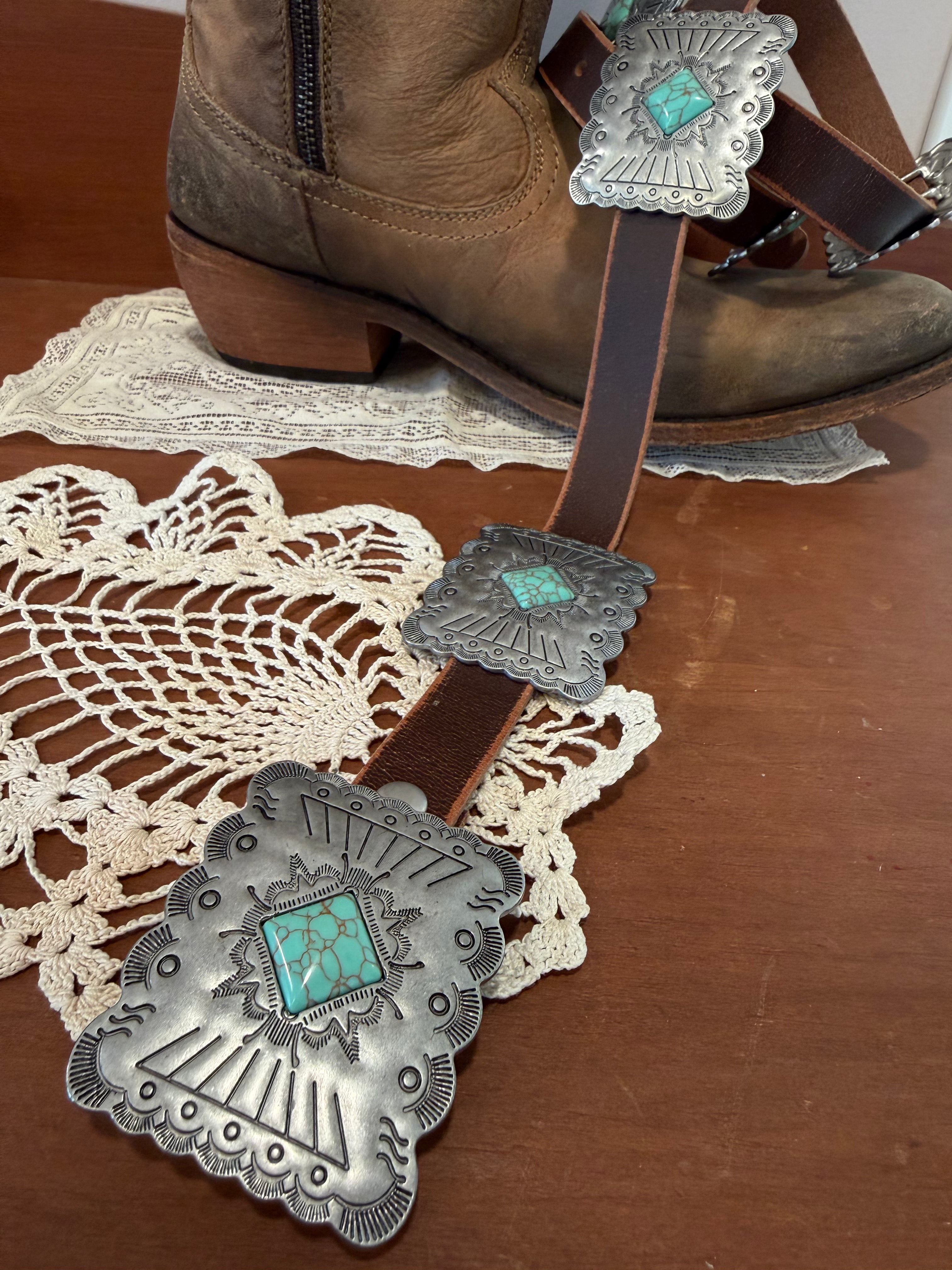 Mesa Creek Rectangle Concho Belt