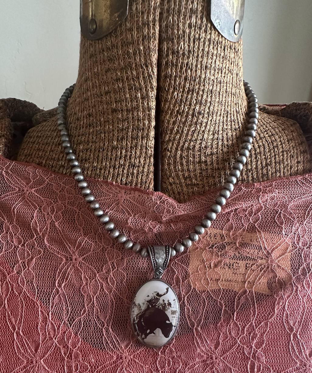 Spirit of the Rodeo Round Pendant Necklace