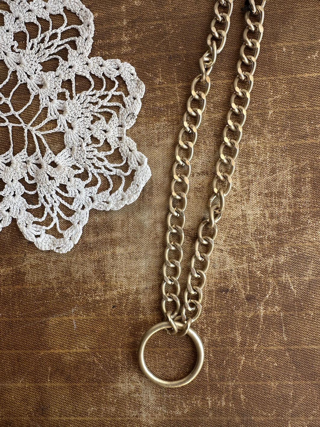 Chunky Chain Circle Necklace