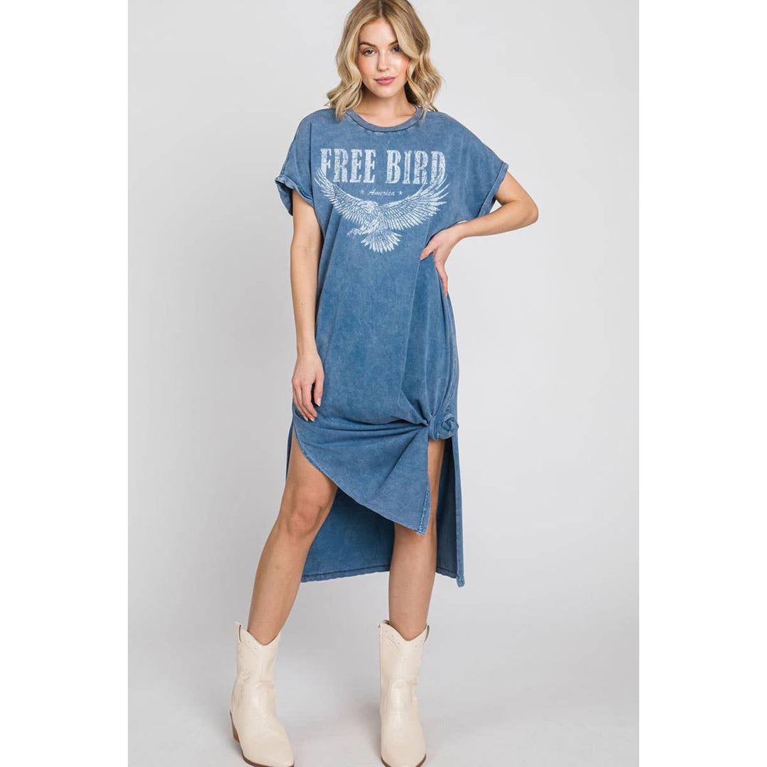 Free Bird T-Shirt Dress | Denim