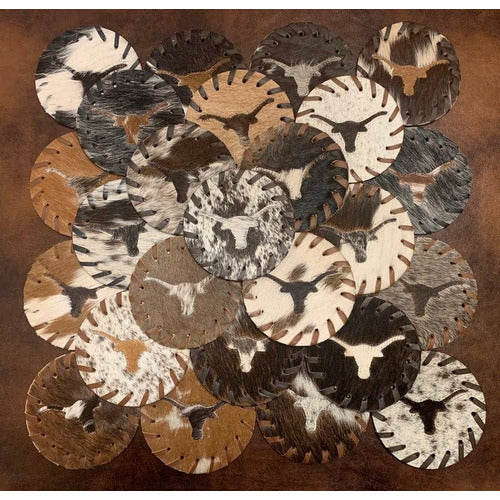 Longhorn Cowhide Coasters
