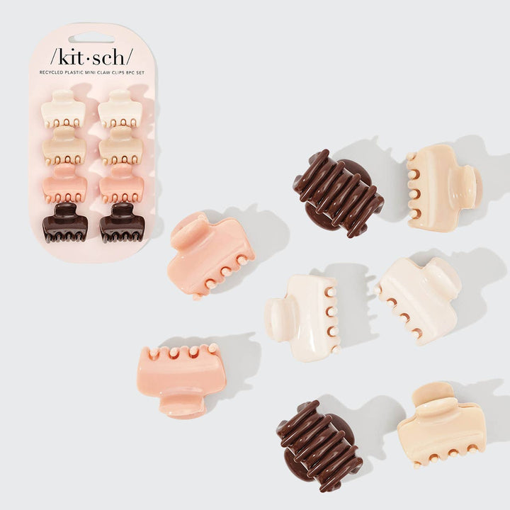 Recycled Plastic Mini Cloud Claw Clips 8pc Set | Rosewood