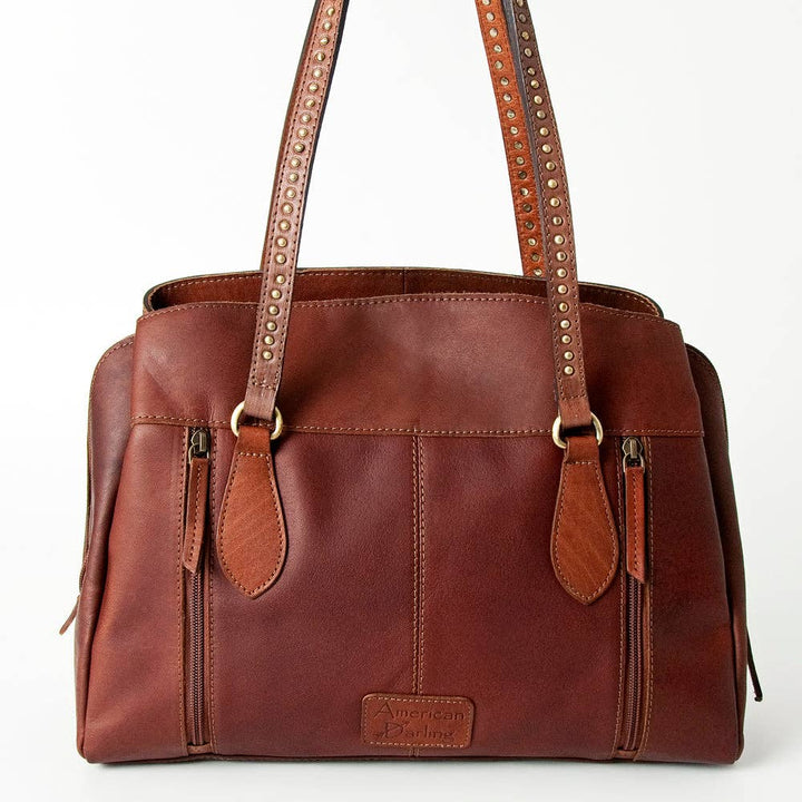 Leopard Print Hair-On Cowhide & Tooled Leather Bag