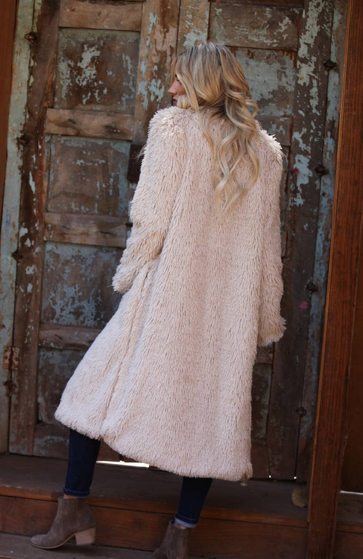 Idaho Luxe Faux Fur Coat | Tan