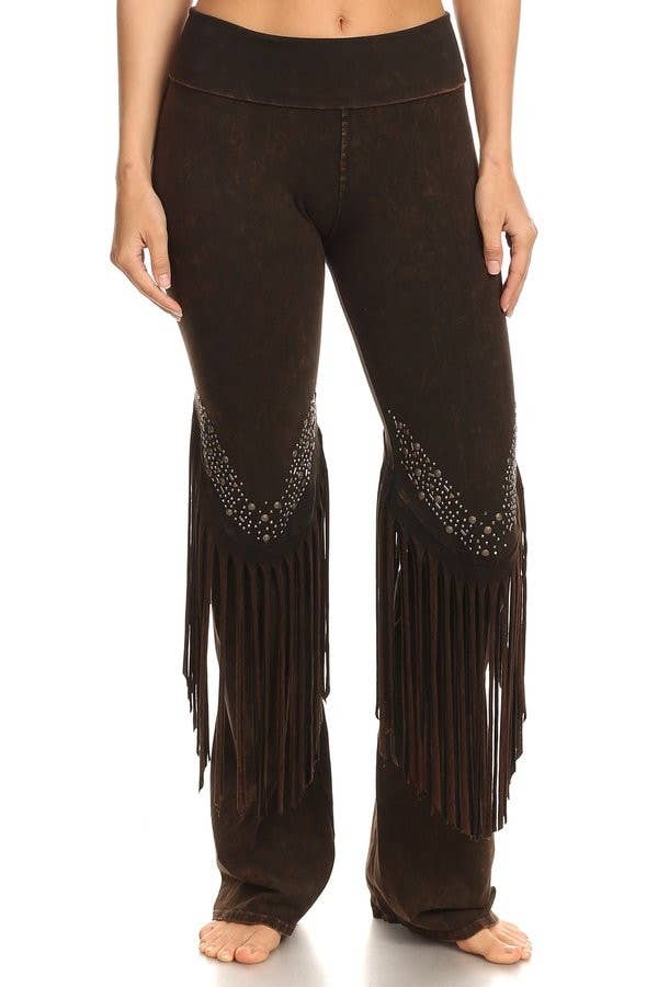 Desert Stone Fringe Yoga Pants