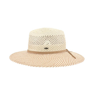 Two-Tone Open Crochet Panama Hat