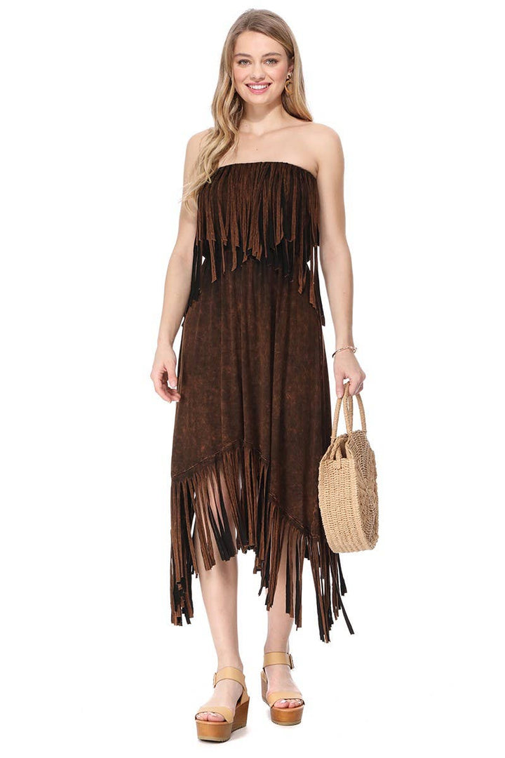 Duststorm Drift Fringe Dress