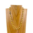 17in Crystal Bead Necklace with Copper Chain