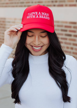 I Love A Man With A Beard Trucker Hat