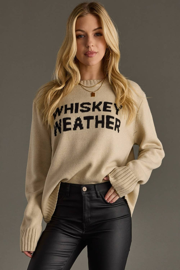 Whiskey Weather Sweater | Light Tan
