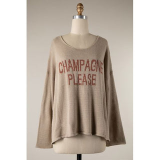 Champagne Please Sweater (Taupe)