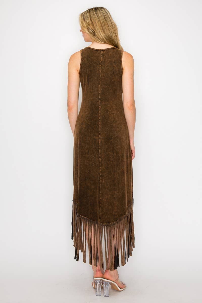 High Noon Fringe Tank Dress