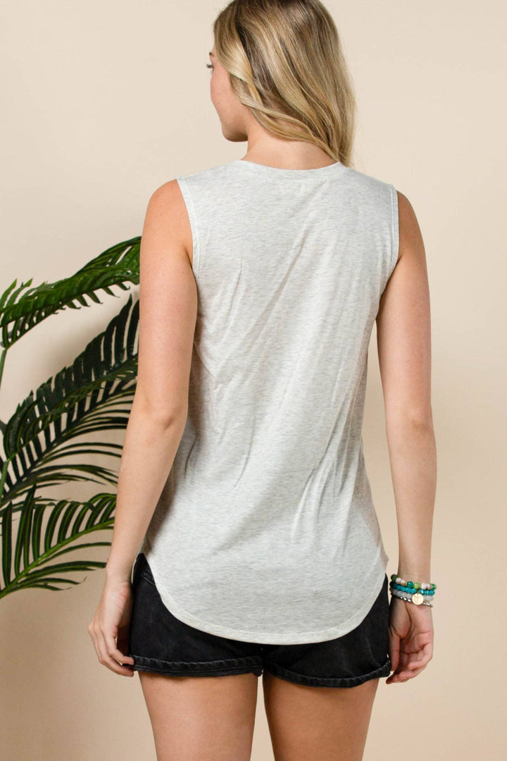 Adrian Vintage Western Graphic Sleeveless Top