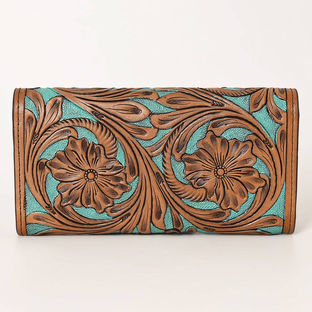 Turquoise Bloom Wallet