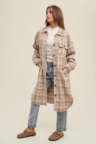 Brushed Plaid Long Shacket (+ More Colors)