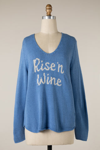 Rise and Wine Lightweight Sweater (Blue)