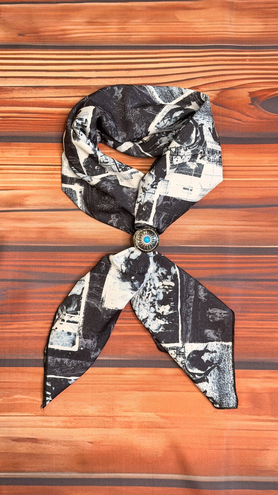 Western Rodeo Print Square Wild Rag