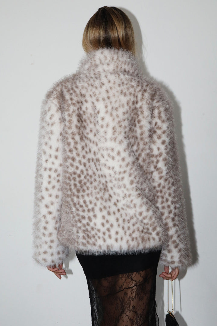Spotted Faux Fur Jacket