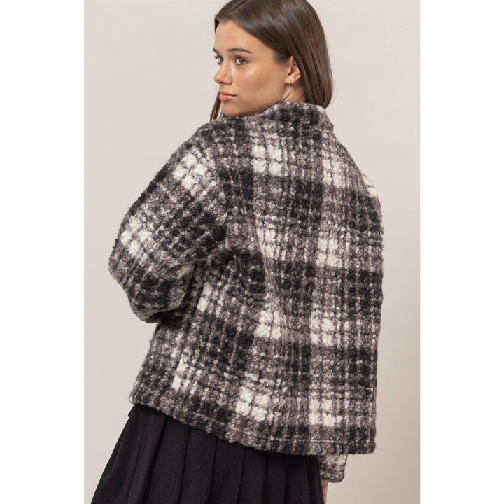 Plaid Boucle Jacket | Black