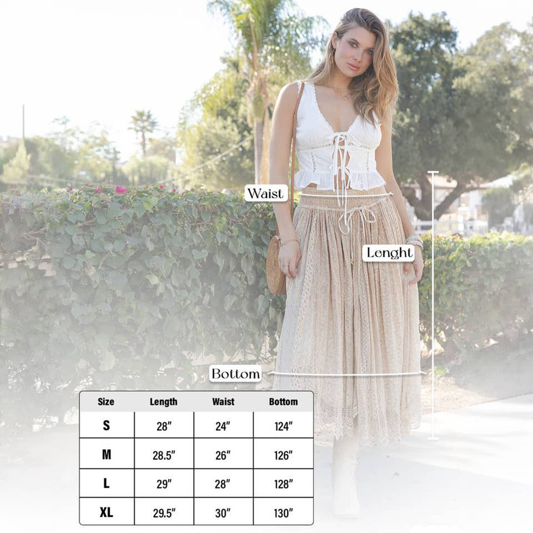 Prairie Dream Lace Midi Skirt
