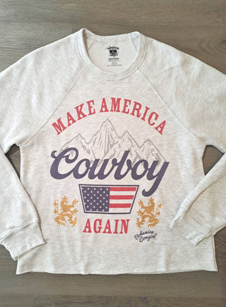 Make America Cowboy Again Cropped Crewneck