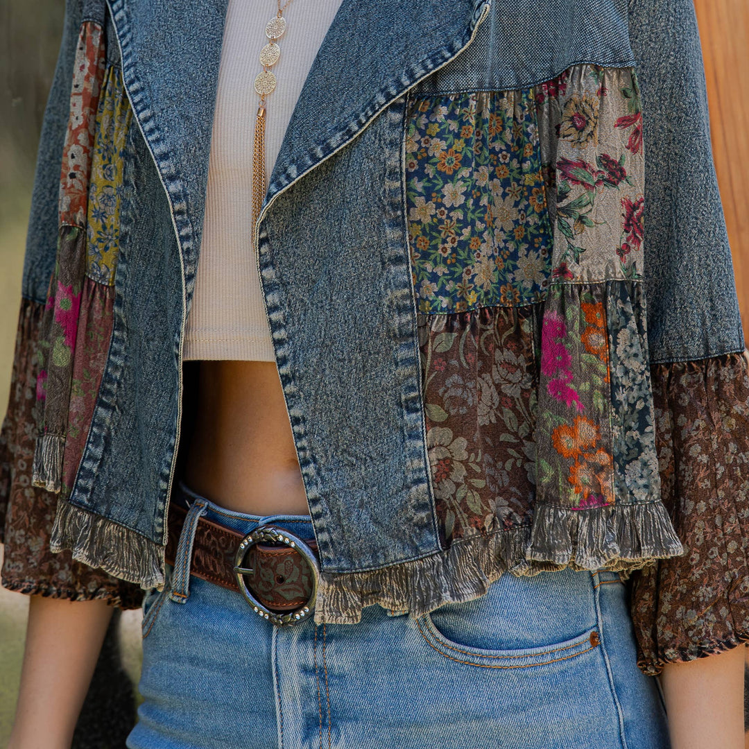 Boho Embroidered Longline Shrug