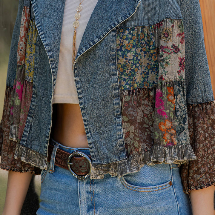 Boho Embroidered Longline Shrug