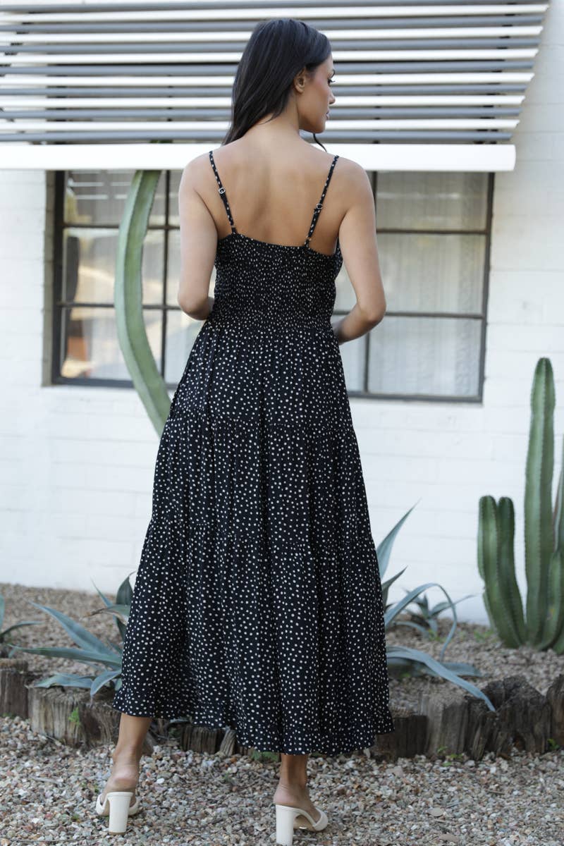 Spotted Side-Slit Maxi