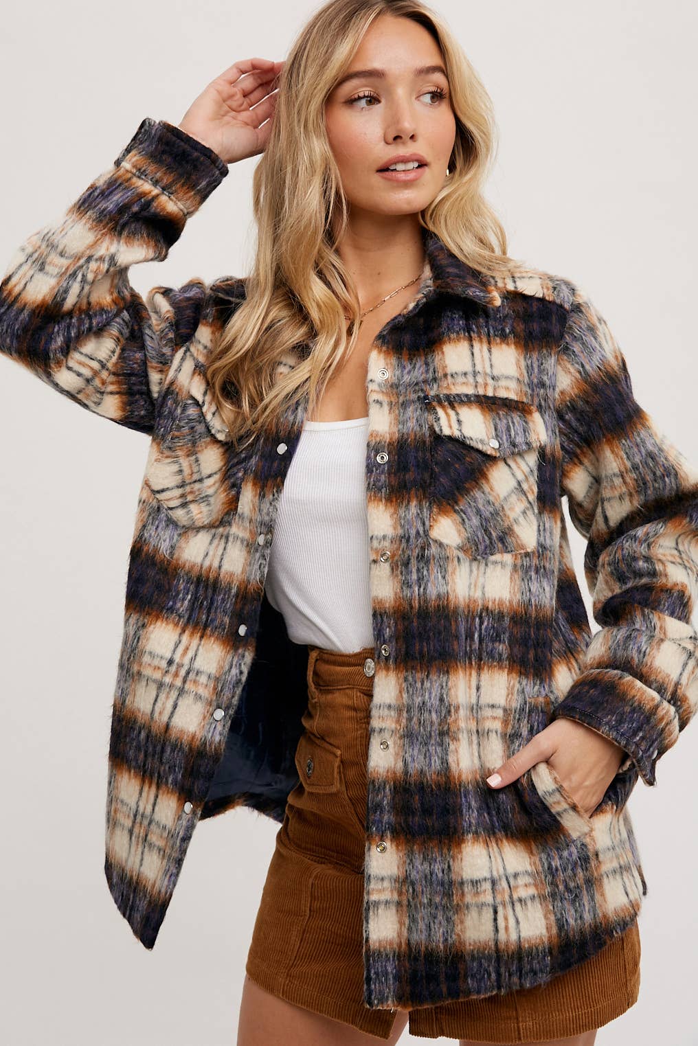 Navy Ridge Plaid Shacket
