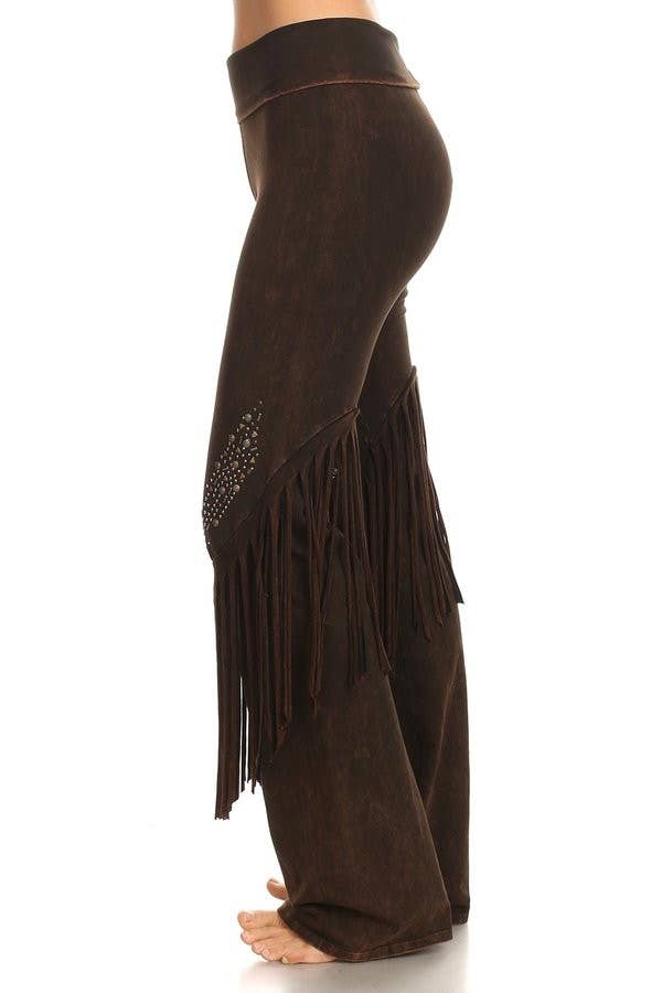 Desert Stone Fringe Yoga Pants
