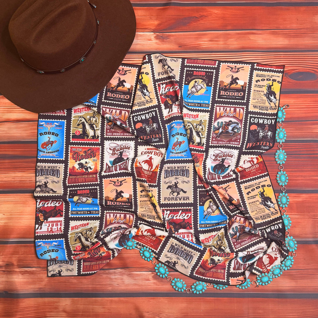 Western Rodeo Print Wild Rag