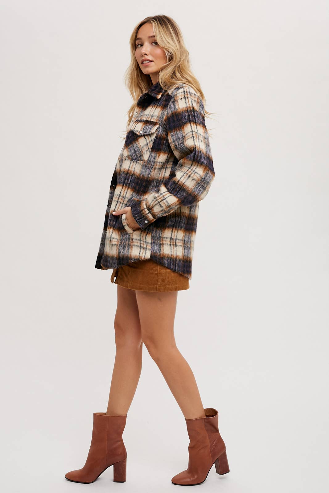 Navy Ridge Plaid Shacket