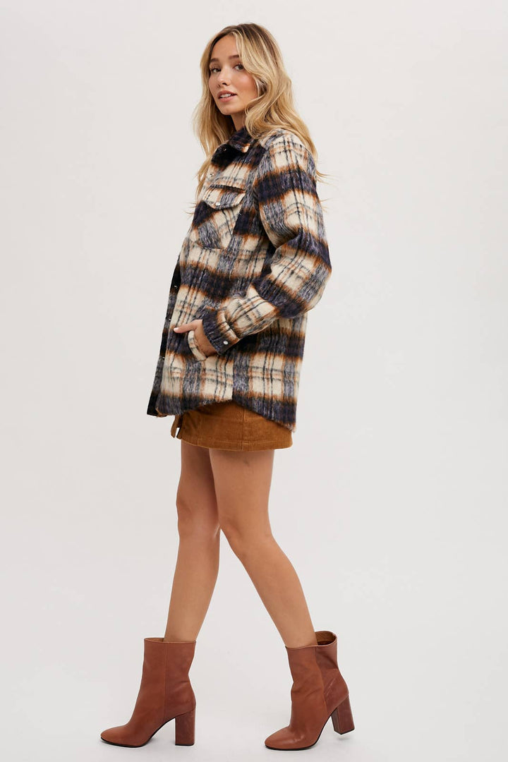 Navy Ridge Plaid Shacket