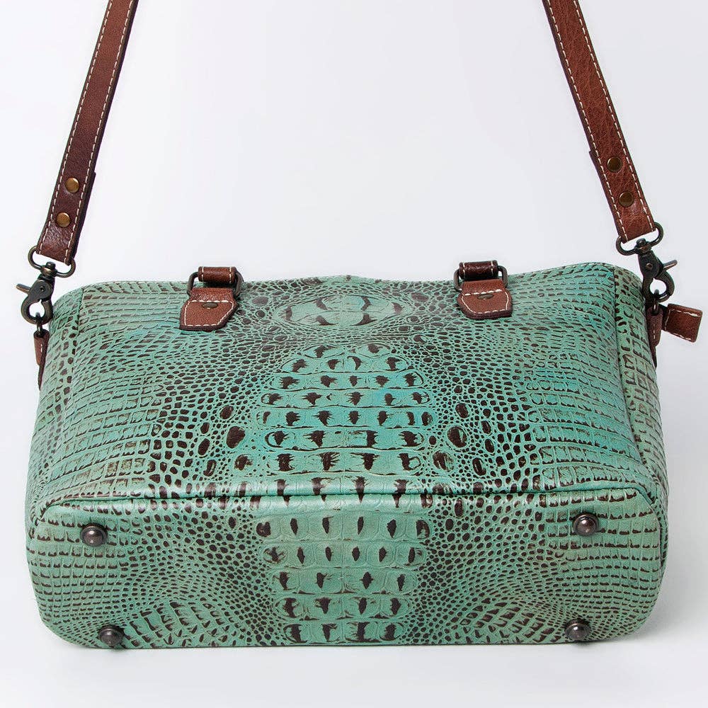 Crocodile Embosseed Leather Bag