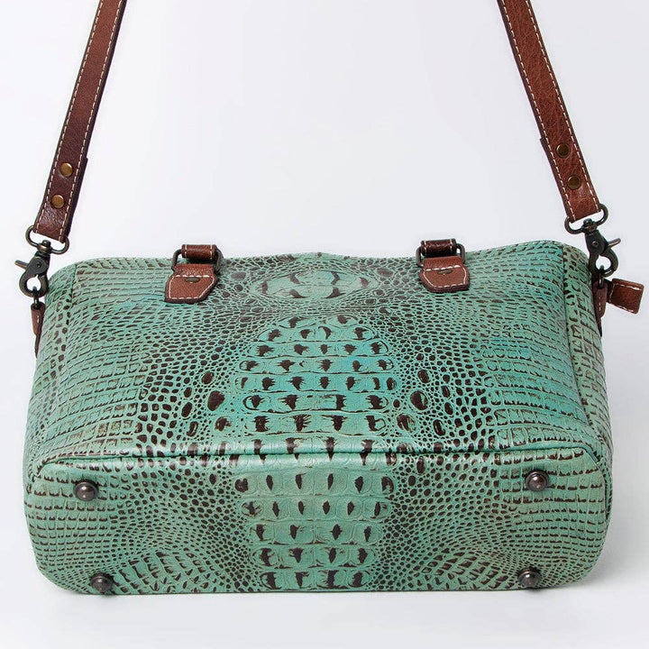 Crocodile Embosseed Leather Bag