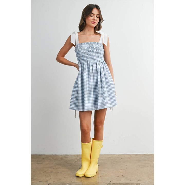 Gingham Mini Sundress | Yellow