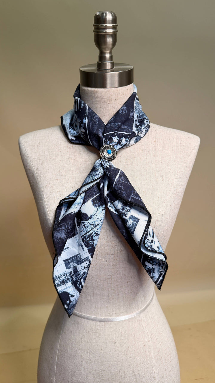 Western Rodeo Print Square Wild Rag