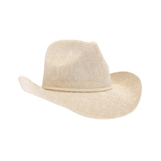 Palm Springs Metallic Cowboy Hat | Beige