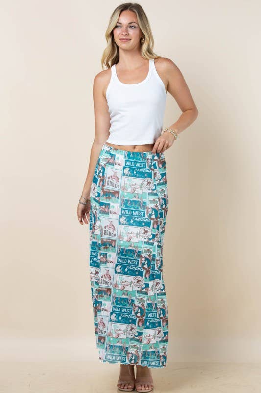 Bailey Wild West Print Mesh Skit