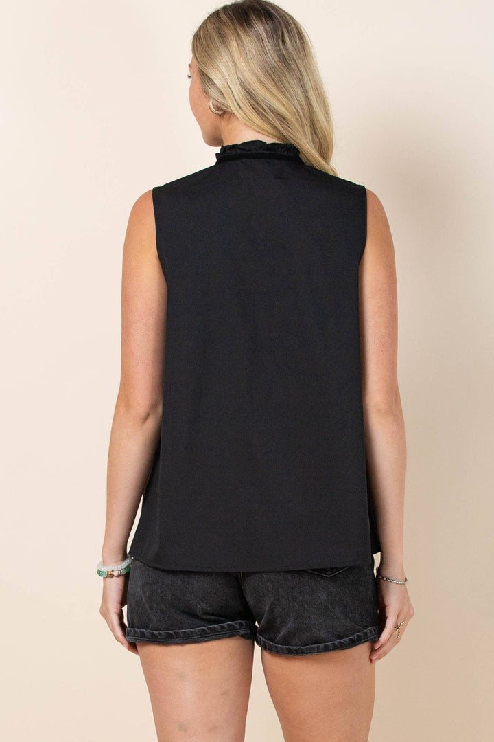 Lainey Ruffled Collar Button Down Shirt