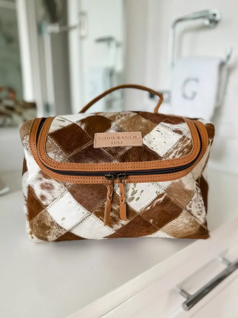 Boho Luxe Toiletry Bag in Tan | Yeah Gurl Boutique