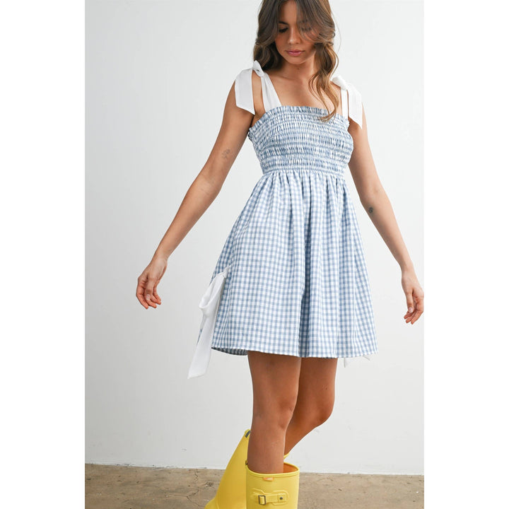 Gingham Mini Sundress | Yellow