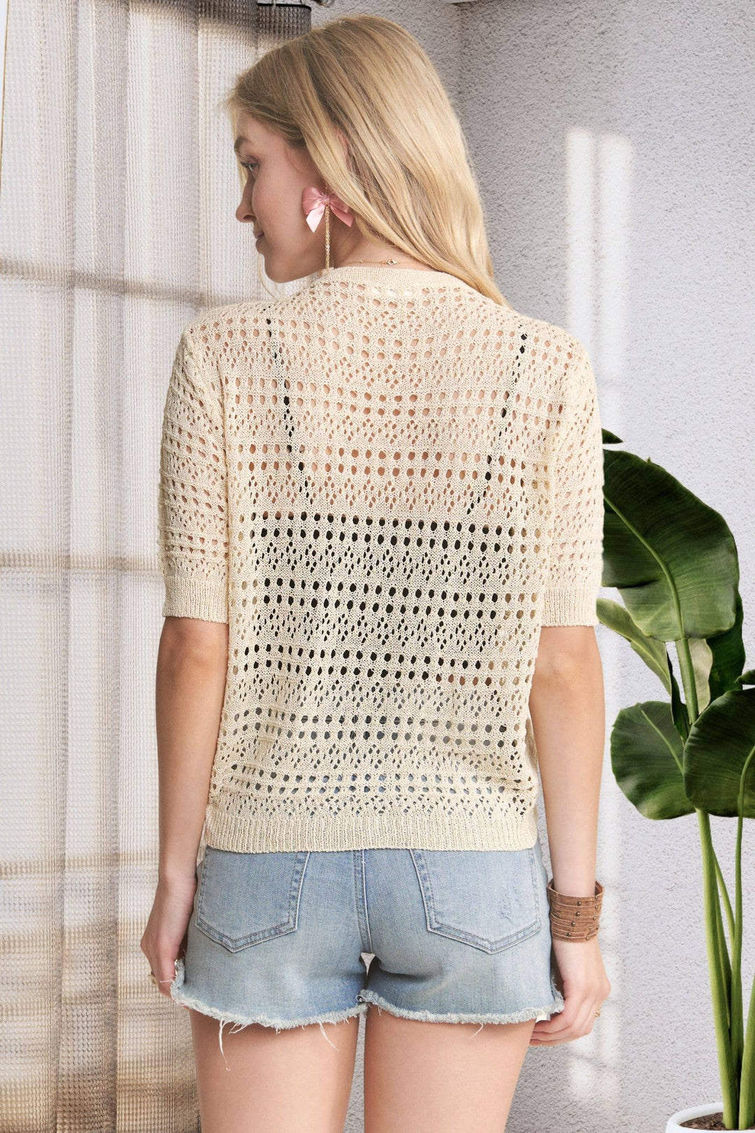 Desert Whisper Crochet Top | Beige